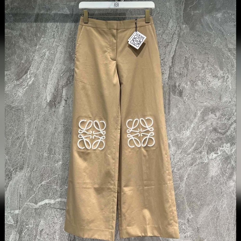 Loewe Tan and White Chinos with Classic Elegance
